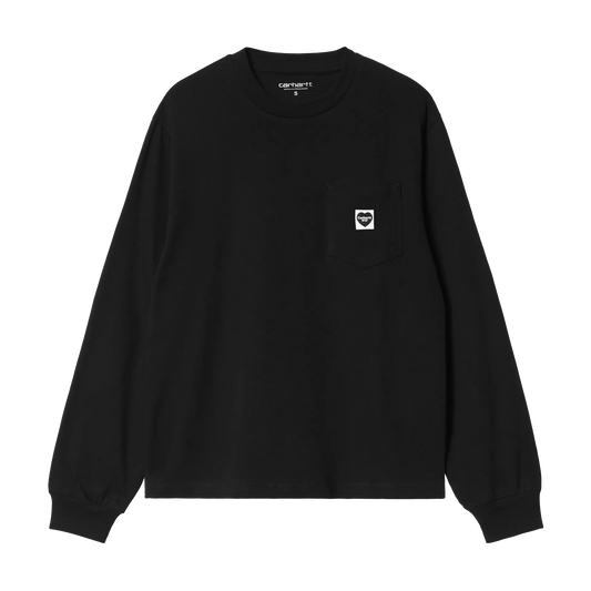 W' L/S Pocket Small Heart T-Shirt
