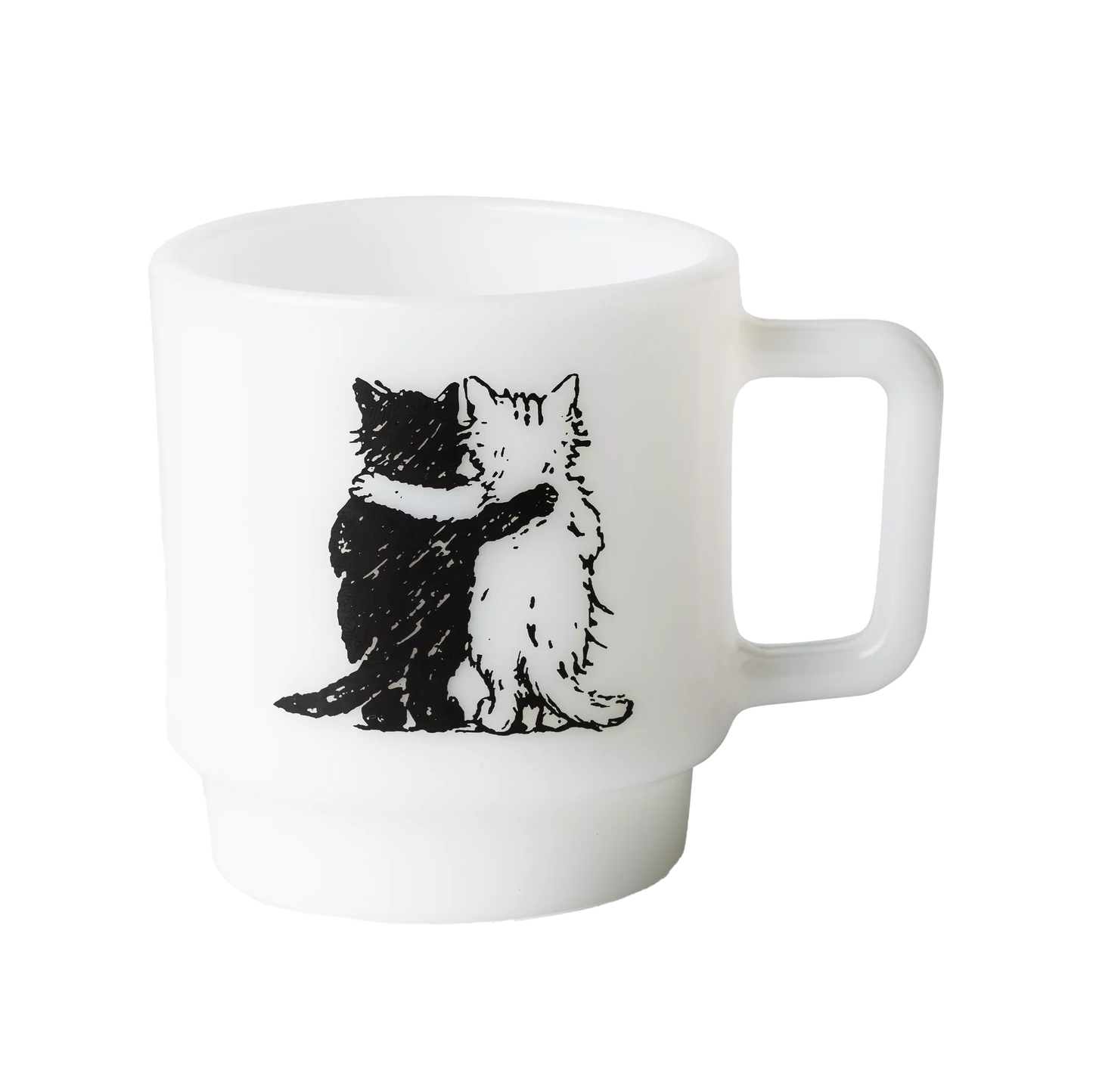 Hugging Cats Glass Mug