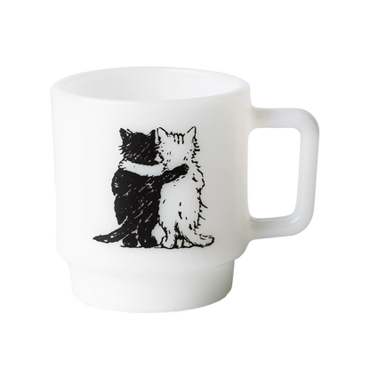 Hugging Cats Glass Mug