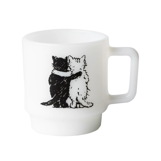 Hugging Cats Glass Mug
