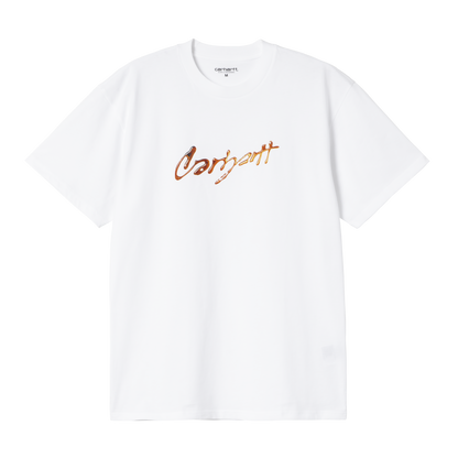 Tシャツ・カットソー CARHARTT S/S DRIP SCRIPT T-SHIRT SA693 Carhartt WIP W' S/S Drip Script T-Shirt, White | Official