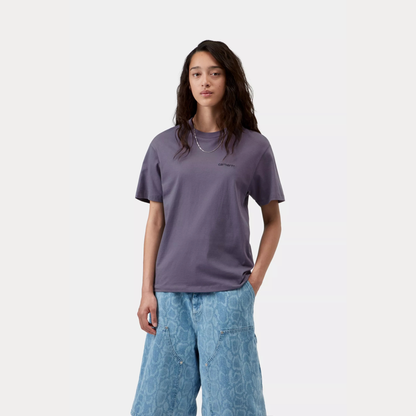 W' S/S Script Embroidery T-Shirt