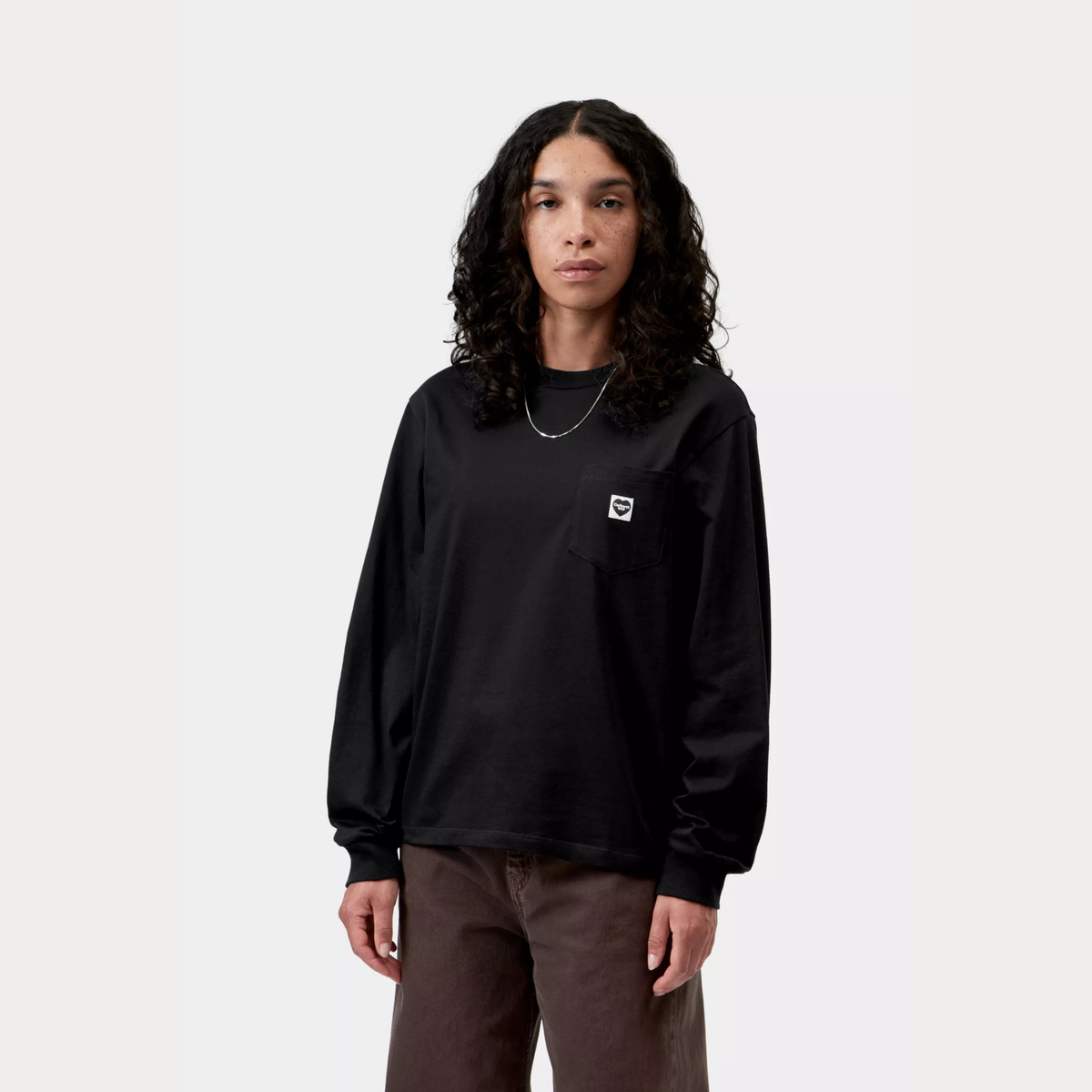 W' L/S Pocket Small Heart T-Shirt