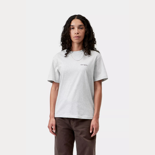 W' S/S Script Embroidery T-Shirt