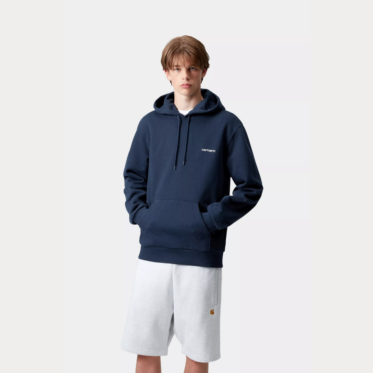 Hooded Script Embroidery Sweat