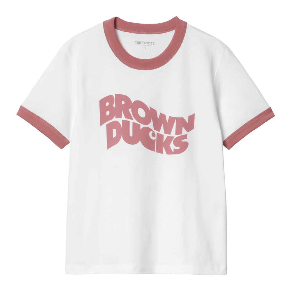 W' S/S Brown Ducks Ringer T-S