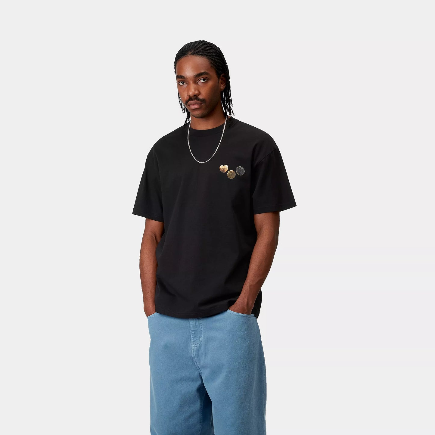 Tシャツ・カットソー CARHARTT S/S BUTTON T-SHIRT 5SA150 CARHARTT S/S BUTTON T-SHIRT 5SA150 (Carhartt/Tシャツ